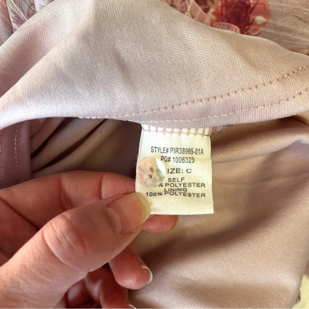 Arula Dress Size C Plus 3X Soft Girl Coquette Cottage Boho Floral Smocked Pink - Picture 10 of 10